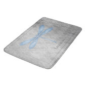 Tapis De Bain Bleu Dragonfly Damas (Angle)