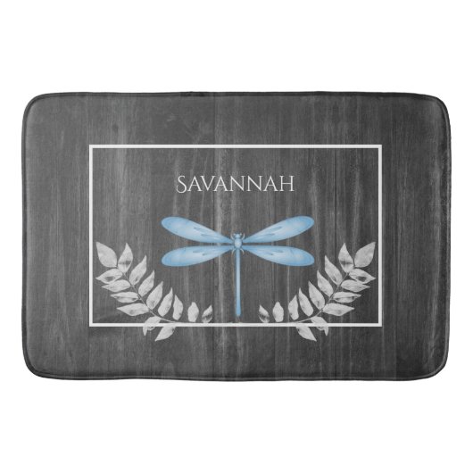 Tapis De Bain Bleu Dragonfly Russe Personnalisé Bain Mat (Devant)