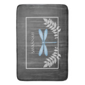 Tapis De Bain Bleu Dragonfly Russe Personnalisé Bain Mat (devant Vertical)