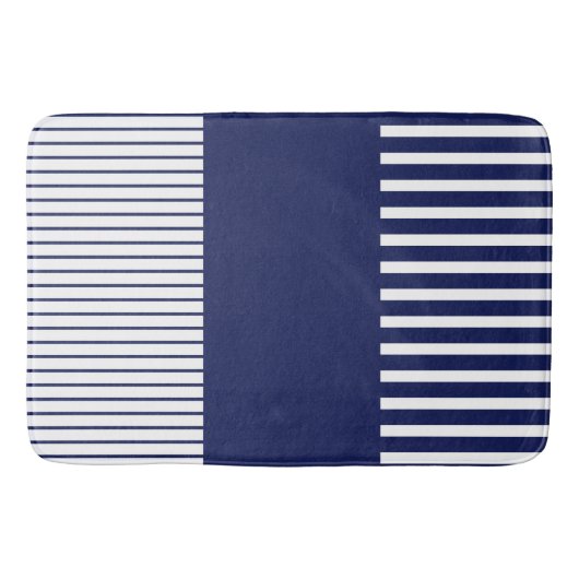 Tapis De Bain Bleu et blanc (Devant)