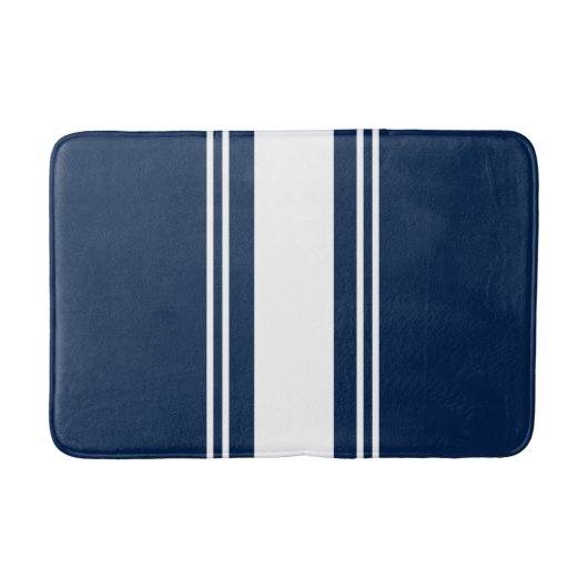 Tapis De Bain Bleu et blanc (Devant)