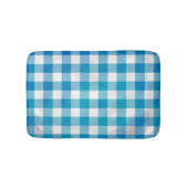Tapis De Bain Bleu et blanc À damiers Buffalo Plaid (Devant)