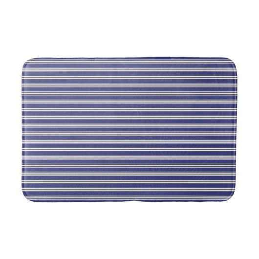 Tapis De Bain Bleu et blanc de la marine (Devant)
