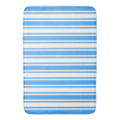 Tapis De Bain Bleu et blanc rayures de bonbons (devant Vertical)