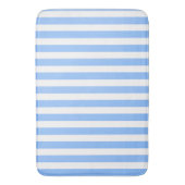 Tapis De Bain Bleu et blanc rayures de bonbons (devant Vertical)