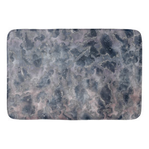 Tapis De Bain Bleu et bleu Rose rose Abstrait Aquarelle