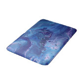 Tapis De Bain Bleu et marbre rose Résumé (Angle)