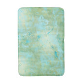 Tapis De Bain Bleu et Or Moderne Marbré Abstrait Éclaboussure de (Devant (Vertical))
