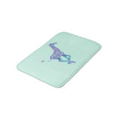 tapis de bain bleu et pourpre d'aqua de girafe (Angle)