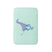 tapis de bain bleu et pourpre d'aqua de girafe (Devant (Vertical))