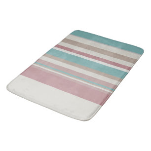 Tapis De Bain Bleu et rose clair