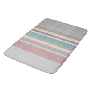 Tapis De Bain Bleu et rose clair