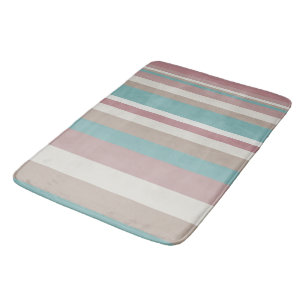 Tapis De Bain Bleu et rose clair