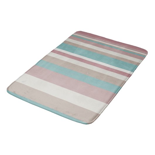 Tapis De Bain Bleu et rose clair (Angle)