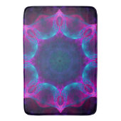Tapis De Bain Bleu et rose néon foncé Kaleidoscope dégradé (devant Vertical)