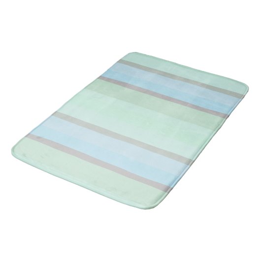 Tapis De Bain Bleu et vert Abstrait (Angle)