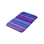 Tapis De Bain Bleu et violet bandes verticales (Angle)