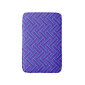 Tapis De Bain Bleu et violet rayures double tissage (Devant (Vertical))
