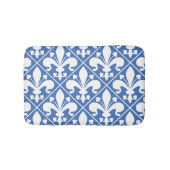 Tapis De Bain Bleu et White Fleur de Lys French élégants (Devant)