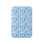 Tapis De Bain Bleu | Floral Repeating Daisy Motif (Devant (Vertical))