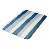 Tapis De Bain Bleu foncé, Bleu clair et Crème (Angle)