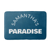 Tapis de bain bleu foncé personnalisé (Devant)