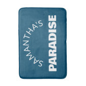 Tapis de bain bleu foncé personnalisé (Devant (Vertical))