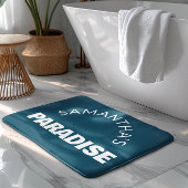 Tapis de bain bleu foncé personnalisé