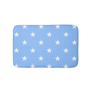 Tapis De Bain Bleu Grandes Étoiles Bain Mat