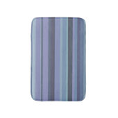 Tapis De Bain Bleu-gris, bandes horizontales (Devant (Vertical))