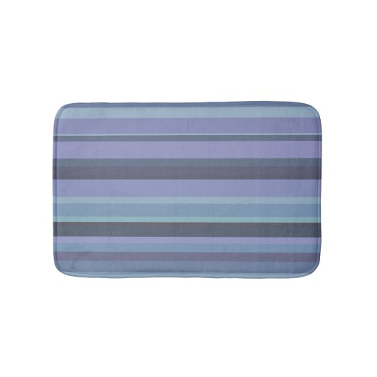 Tapis De Bain Bleu-gris, bandes horizontales (Devant)