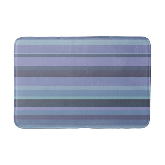 Tapis De Bain Bleu-gris, bandes horizontales (Devant)