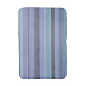 Tapis De Bain Bleu-gris, bandes horizontales (Devant (Vertical))