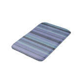 Tapis De Bain Bleu-gris, bandes horizontales (Angle)