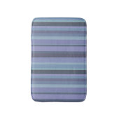 Tapis De Bain Bleu-gris, bandes horizontales (Devant (Vertical))