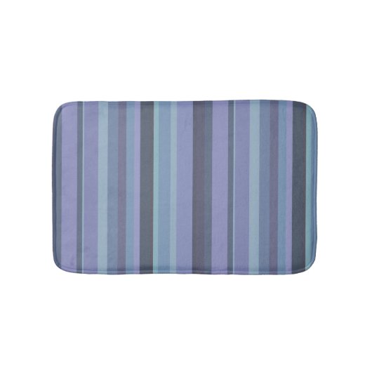 Tapis De Bain Bleu-gris, bandes horizontales (Devant)