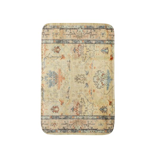 Tapis De Bain Bleu gris jaune Dusty Raffiné (Devant (Vertical))