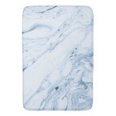 Tapis De Bain Bleu-gris marbre tourbillons arrière - plan (devant Vertical)