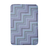 Tapis De Bain Bleu gris rayures motif (Devant (Vertical))