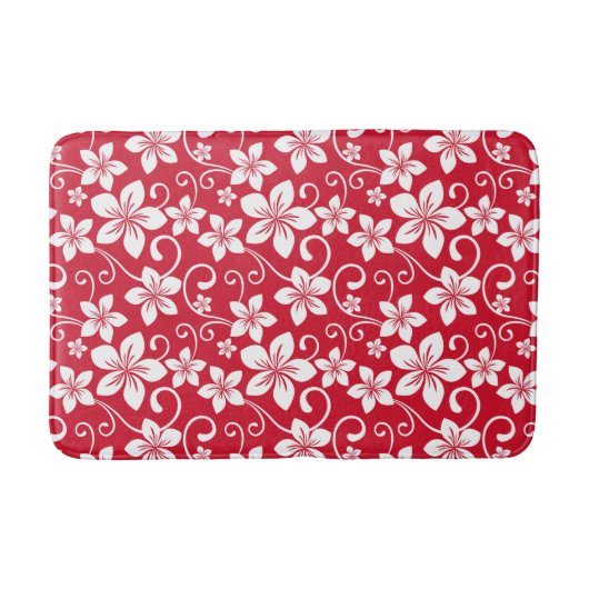 TAPIS DE BAIN BLEU HAWAII (ROUGE) (Devant)
