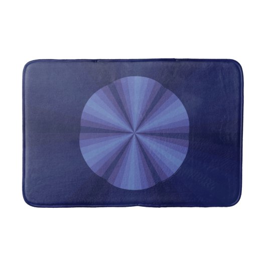 Tapis de Bain Bleu Illusion d'Optique (Devant)