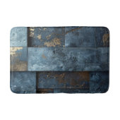 Tapis De Bain Bleu industriel Abstrait (Devant)