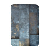 Tapis De Bain Bleu industriel Abstrait (Devant (Vertical))