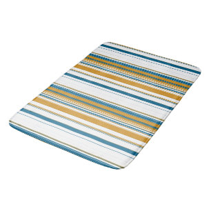 Tapis De Bain Bleu jaune et blanc