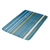 Tapis De Bain Bleu jaune et blanc (Angle)