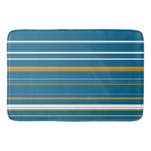 Tapis De Bain Bleu jaune et blanc (Devant)