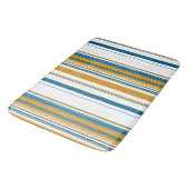 Tapis De Bain Bleu jaune et blanc (Angle)