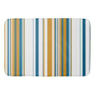 Tapis De Bain Bleu jaune et blanc