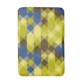 Tapis De Bain Bleu Jaune et géométrique marron (Devant (Vertical))