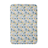 Tapis de bain bleu, jaune et gris (Devant (Vertical))